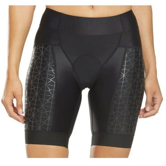 TYR 8" Competitor Tri-Shorts, Women's Size S, Black NEW MSRP $74.99 - Picture 2 of 3
